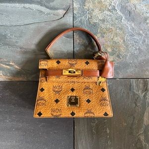 *Vintage* MCM “Mini Kelly” Cognac Visetos Monogram Canvas